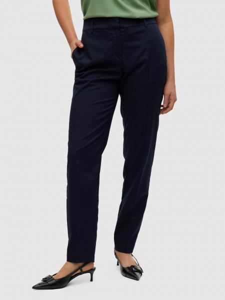Pantalones Mujer Azul Marino Vero Moda