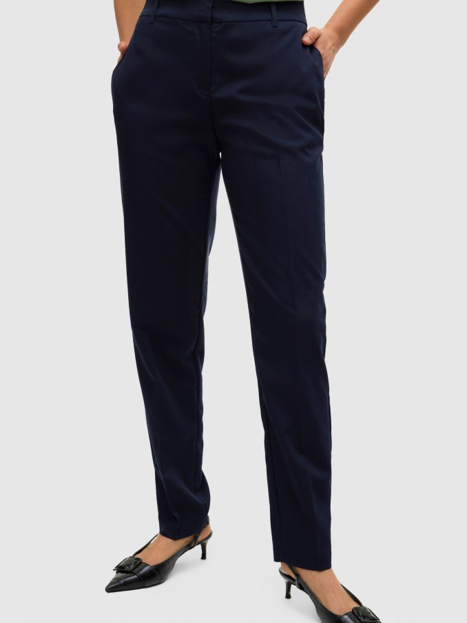 Pantalones Mujer Azul Marino Vero Moda