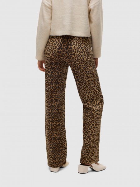 Pantalones Mujer Estampado Animal Vero Moda
