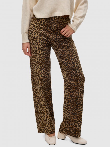 Pantalones Mujer Estampado Animal Vero Moda