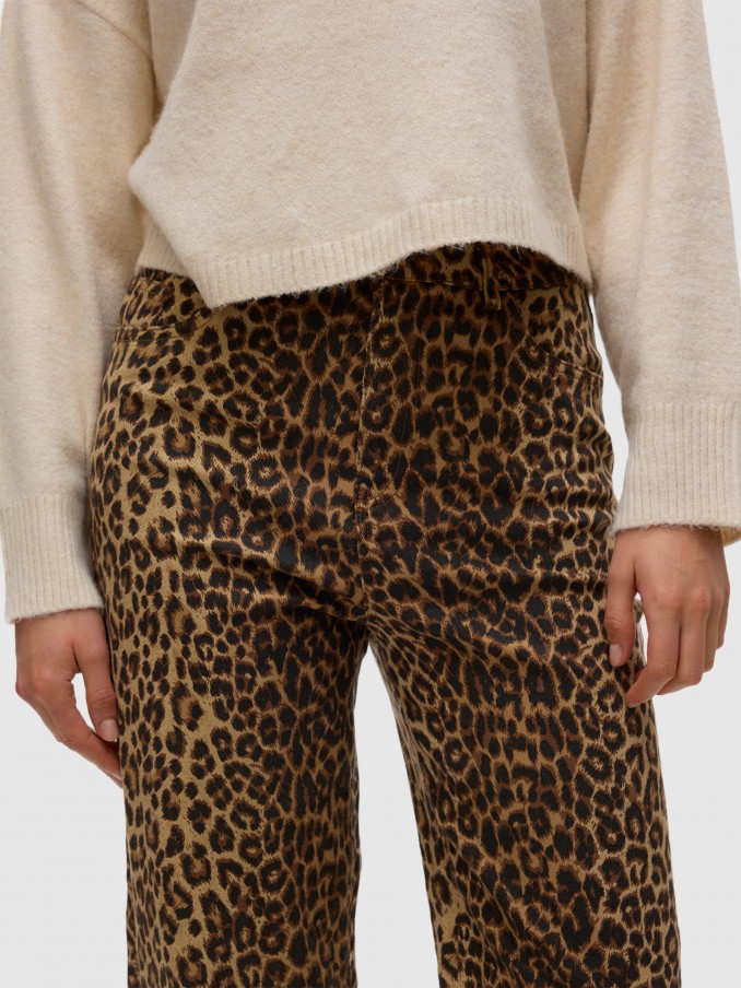 Pantalones Mujer Estampado Animal Vero Moda