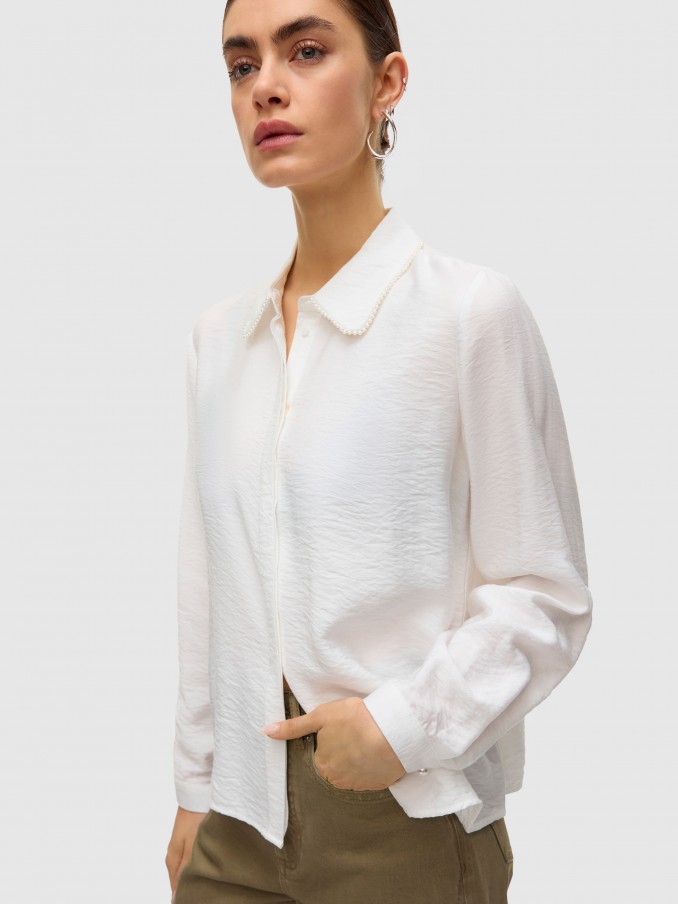 Camisa Mujer Crema Vero Moda