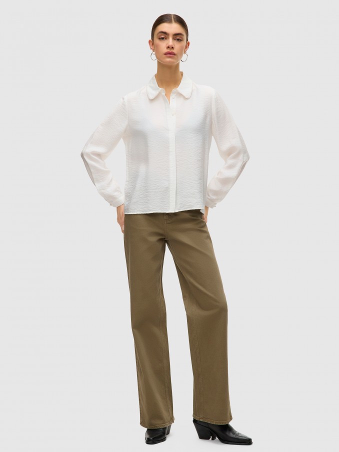 Camisa Mujer Crema Vero Moda
