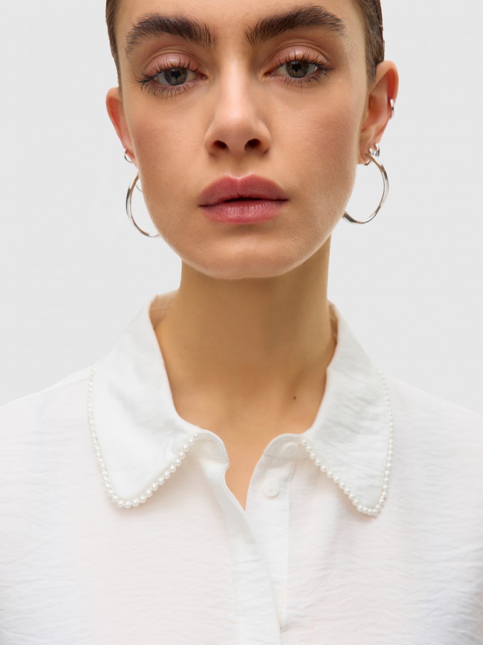 Camisa Mujer Crema Vero Moda
