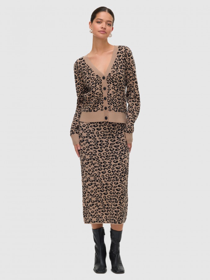 Skirt Woman Animal Print Vero Moda