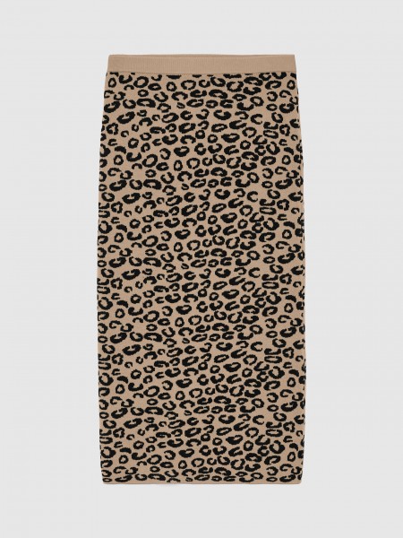 Falda Mujer Estampado Animal Vero Moda