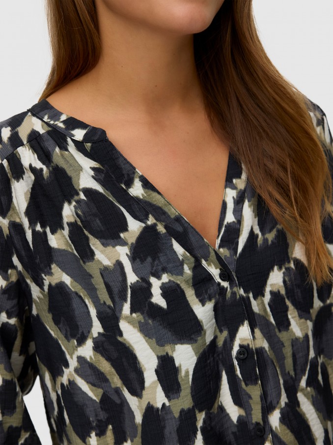 Camisa Mujer Azul Marino Vero Moda