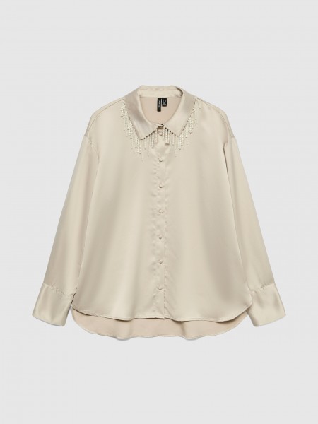 Shirt Woman Beige Vero Moda