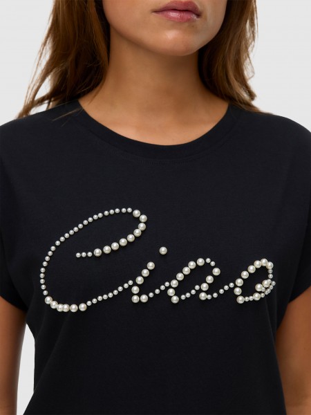 Camiseta Mujer Negro Vero Moda