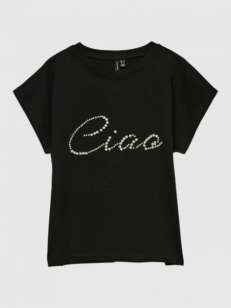 Camiseta Mujer Negro Vero Moda