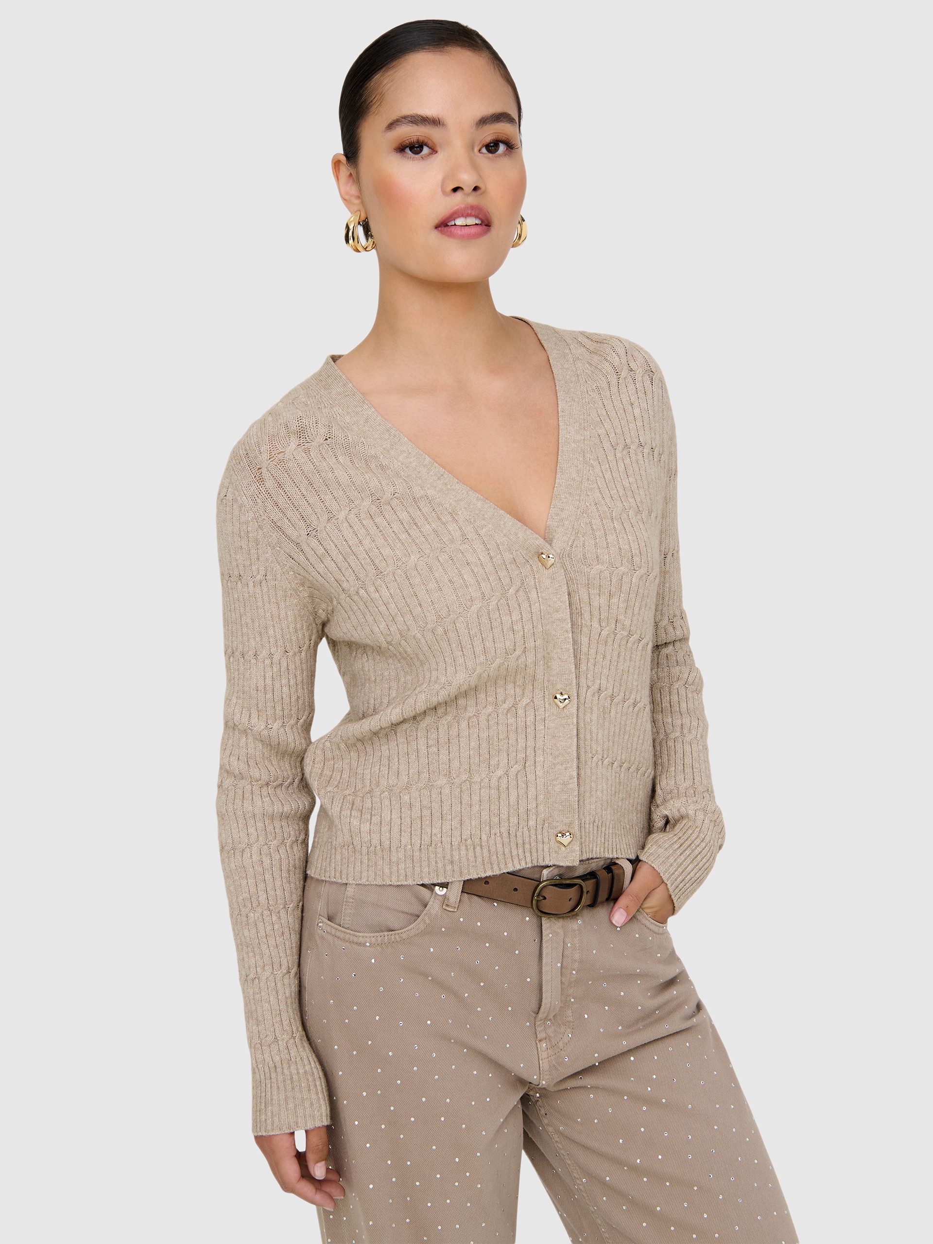 Jacket Woman Taupe Only