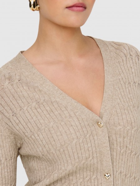 Jacket Woman Taupe Only