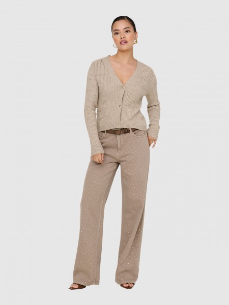 Jacket Woman Taupe Only