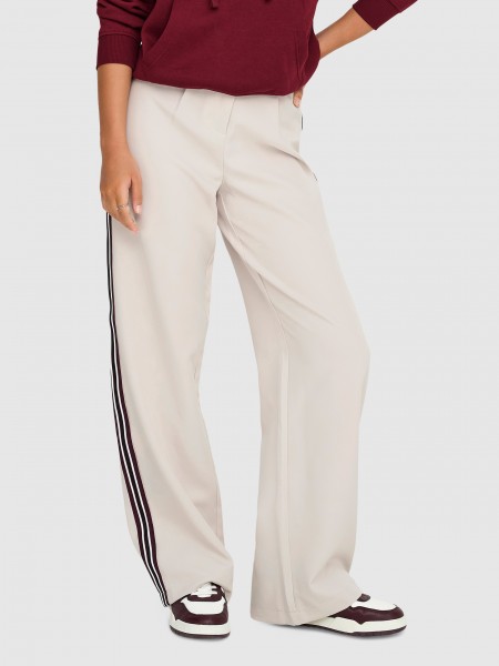 Pantalones Mujer Crema Only