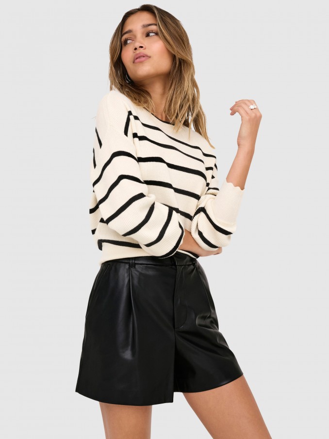 Pantalones Cortos Mujer Negro Only