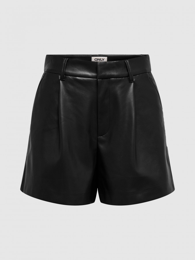 Pantalones Cortos Mujer Negro Only