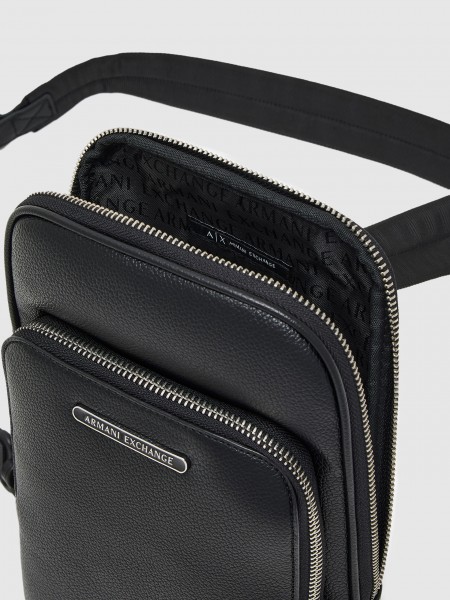 Bolsos de Hombro Hombre Negro Armani Exchange Bolsos de Hombro Hombre Negro Armani Exchange