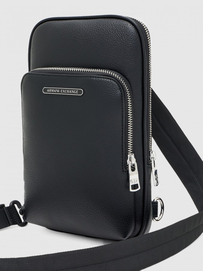 Bolsos de Hombro Hombre Negro Armani Exchange