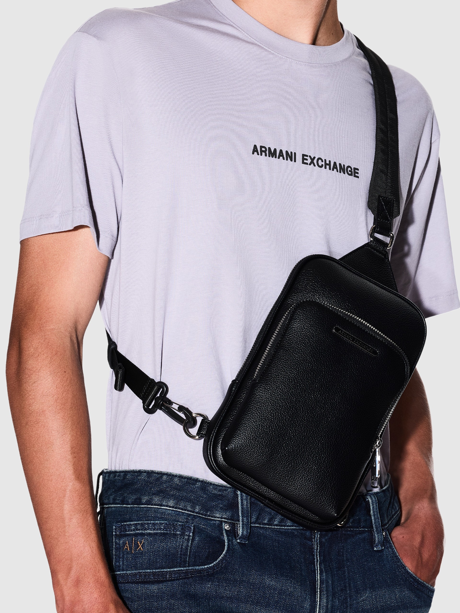 Bolsos de Hombro Hombre Negro Armani Exchange
