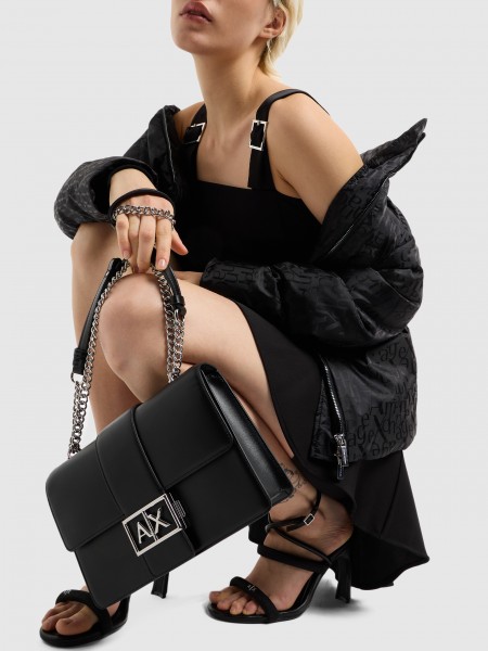 Bolsos de Hombro Mujer Negro Armani Exchange