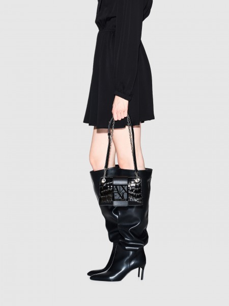 Bolsos de Hombro Mujer Negro Armani Exchange