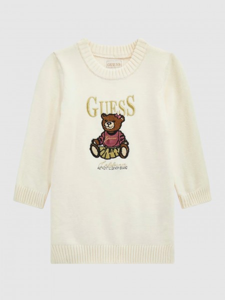 Dress Girl Cream Guess