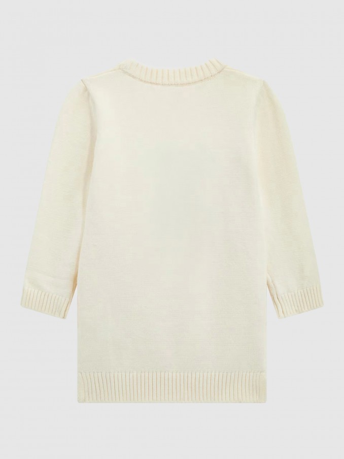 Dress Girl Cream Guess