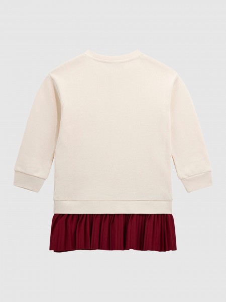 Dress Girl Cream Guess