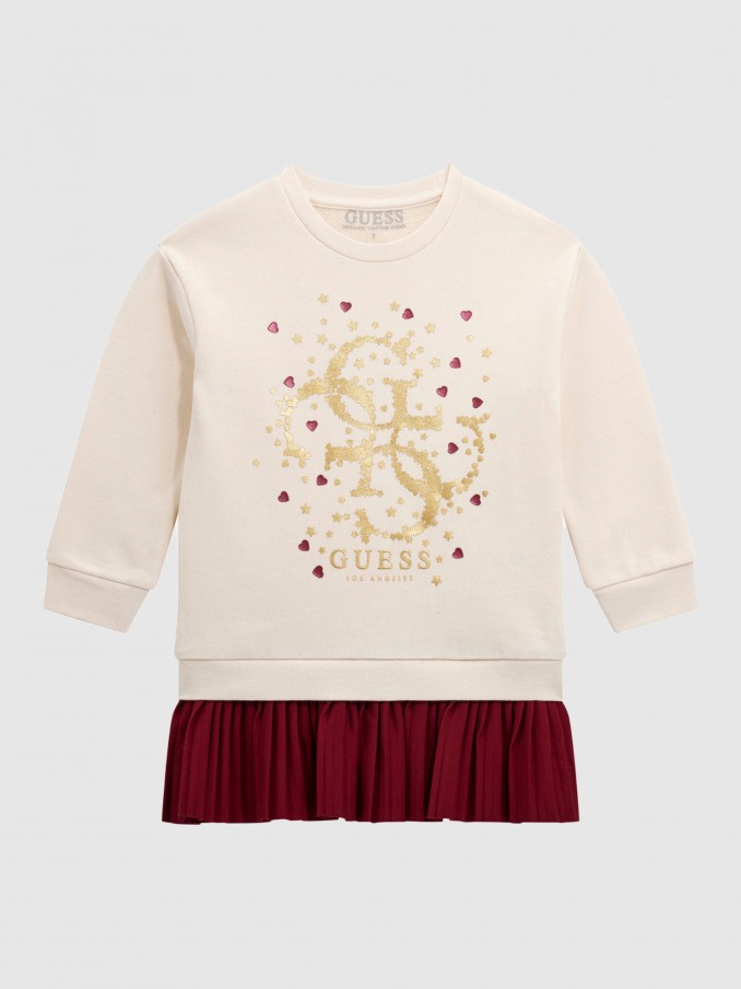 Dress Girl Cream Guess