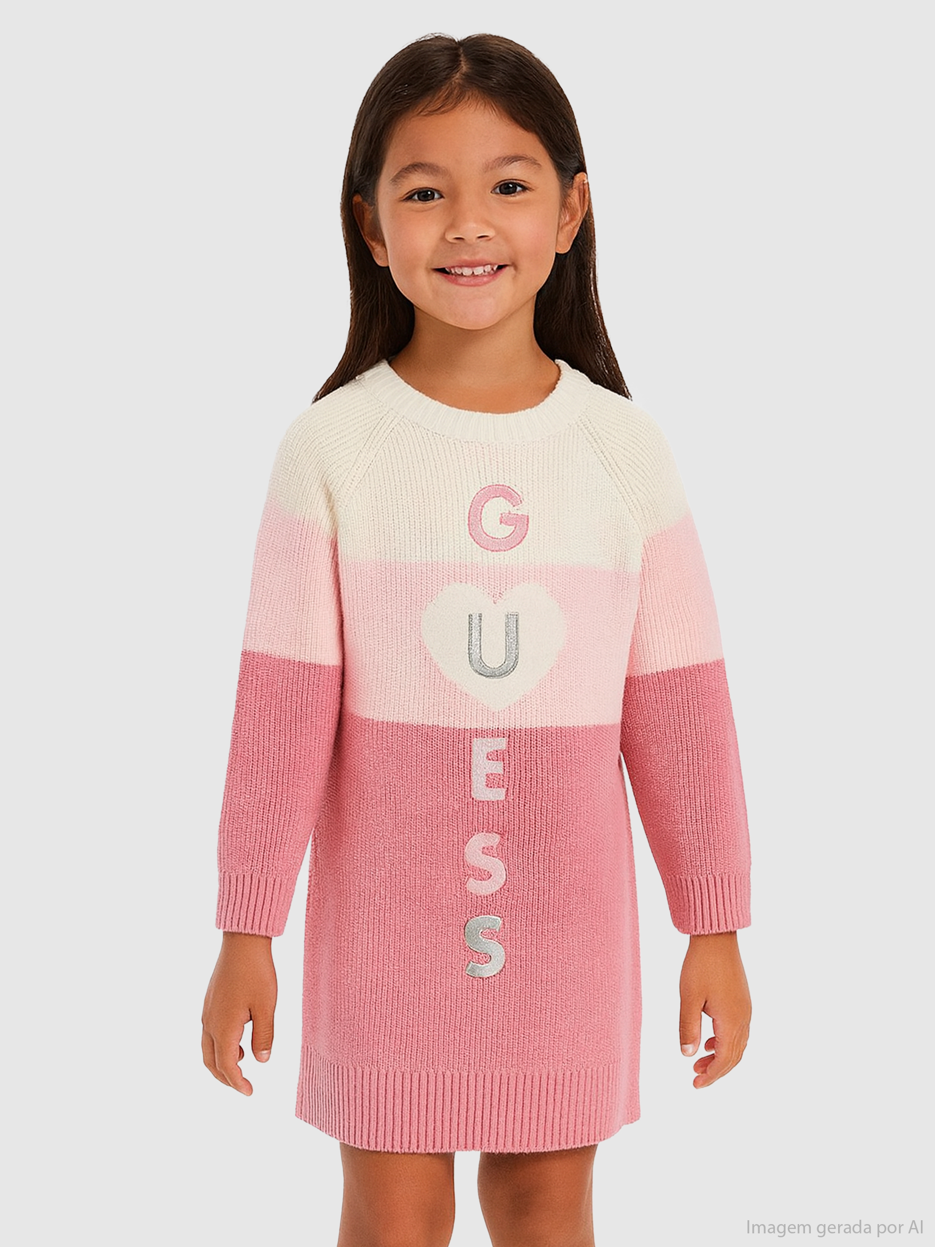 Vestido Niña Rosa Guess