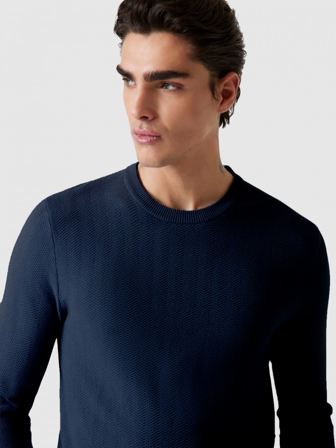 Sueter Hombre Azul Marino Guess