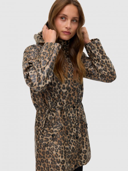 Parka Woman Animal Print Vero Moda