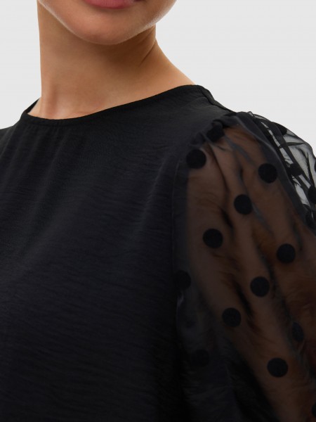 Blusa Mujer Negro Vero Moda Blusa Mujer Negro Vero Moda