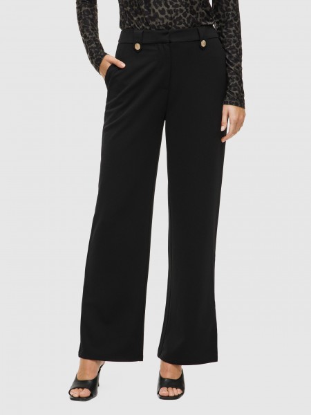 Pantalones Mujer Negro Vila