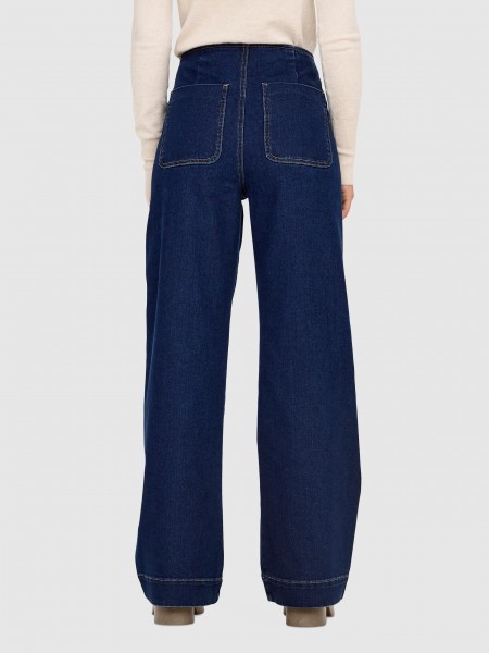 Pants Woman Dark Jeans Only