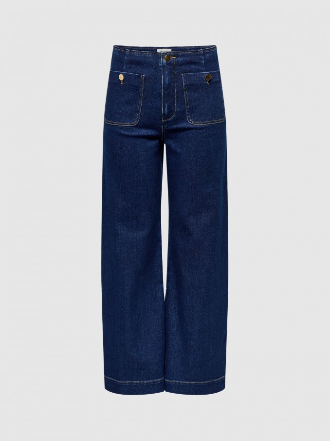 Pants Woman Dark Jeans Only