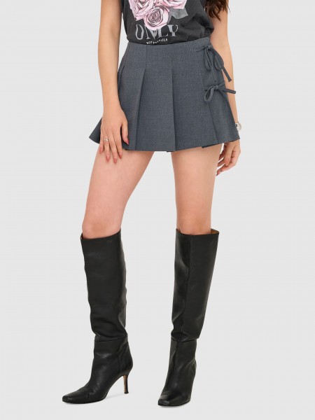 Falda Mujer Gris Only