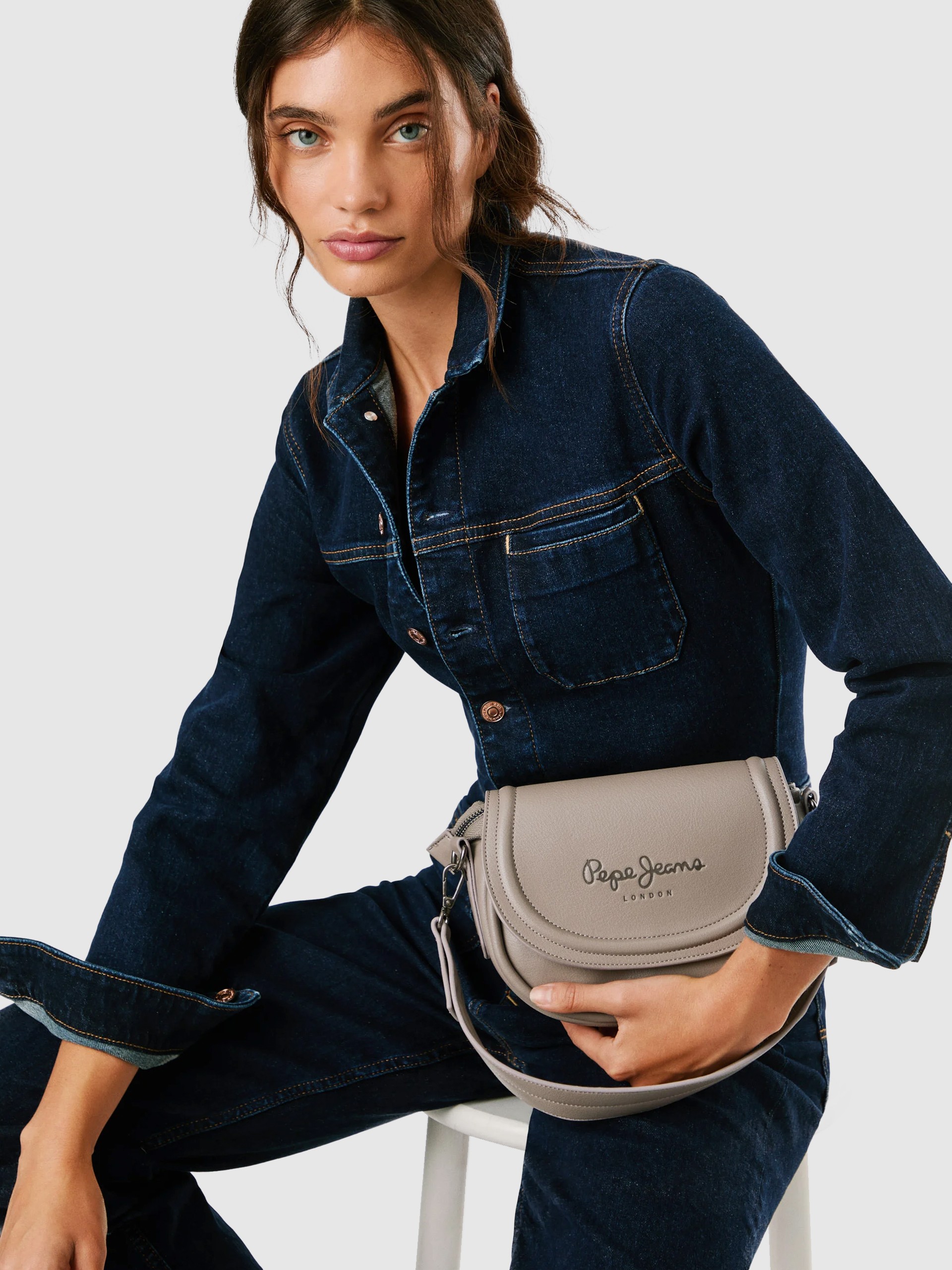 Shoulder Bags Woman Grey Pepe Jeans London