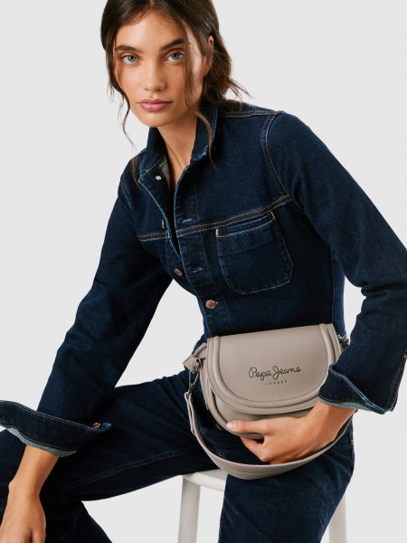 Shoulder Bags Woman Grey Pepe Jeans London