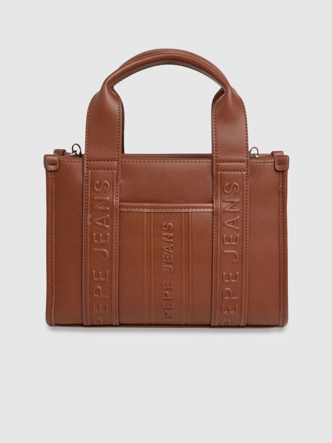 Bolsos de Mano Mujer Camello Pepe Jeans London