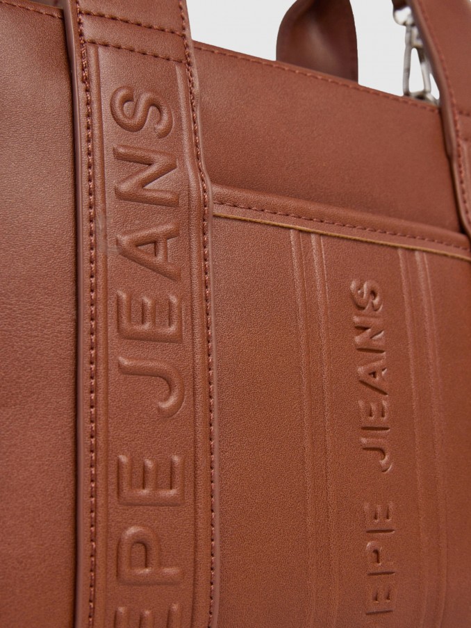 Bolsos de Mano Mujer Camello Pepe Jeans London