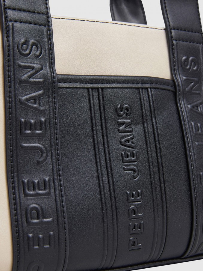 Bolsos de Mano Mujer Crema Pepe Jeans London