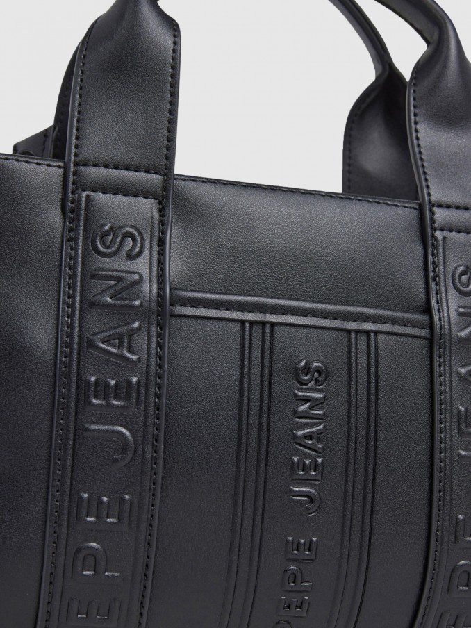 Bolsos de Mano Mujer Negro Pepe Jeans London