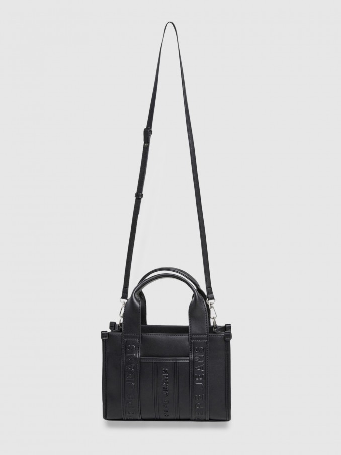 Bolsos de Mano Mujer Negro Pepe Jeans London