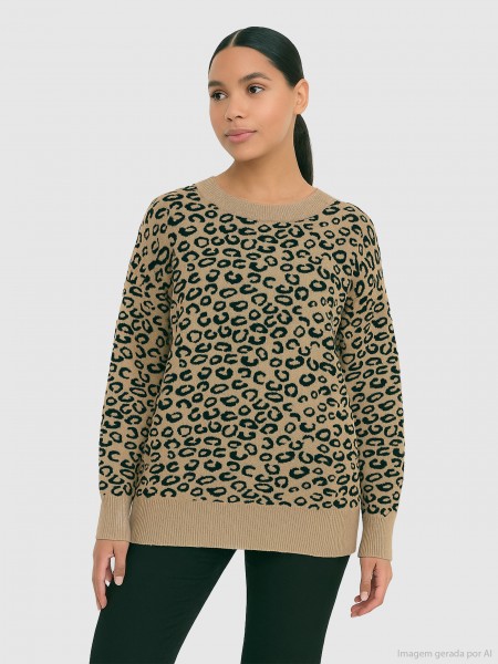 Camisola Mulher Vmnancy Ls O-Neck Long Pullover Boo Rep Vero Moda
