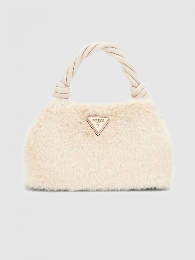Bolsos de Hombro Mujer Crema Guess