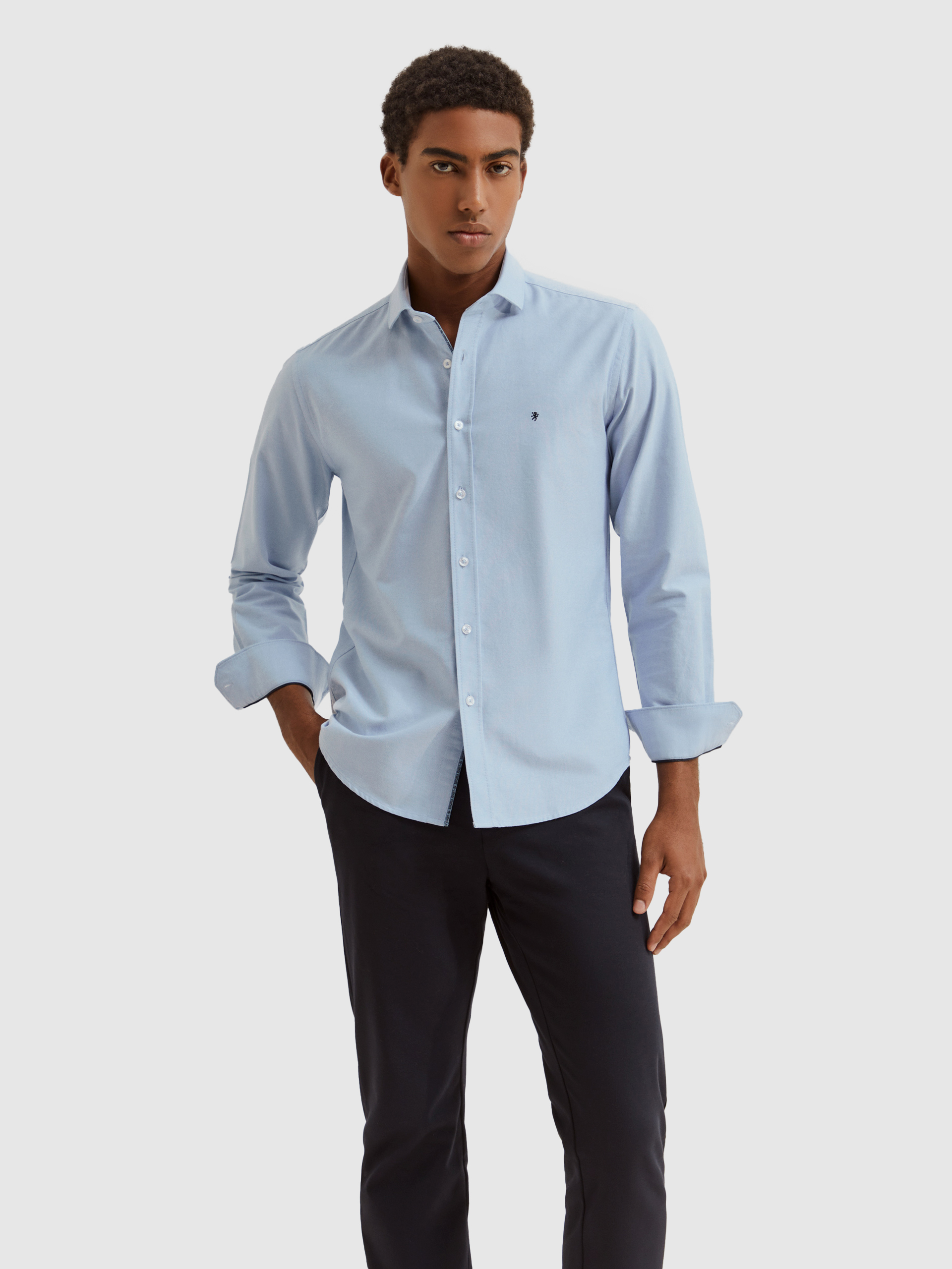 Shirt Man Blue Lion Of Porches