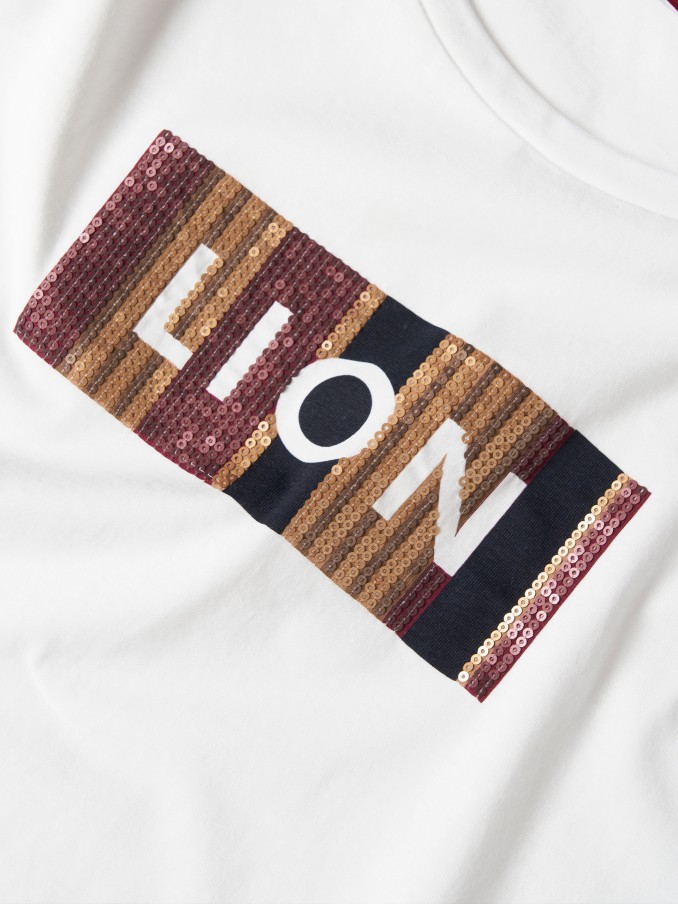 T-Shirt Woman White Lion Of Porches