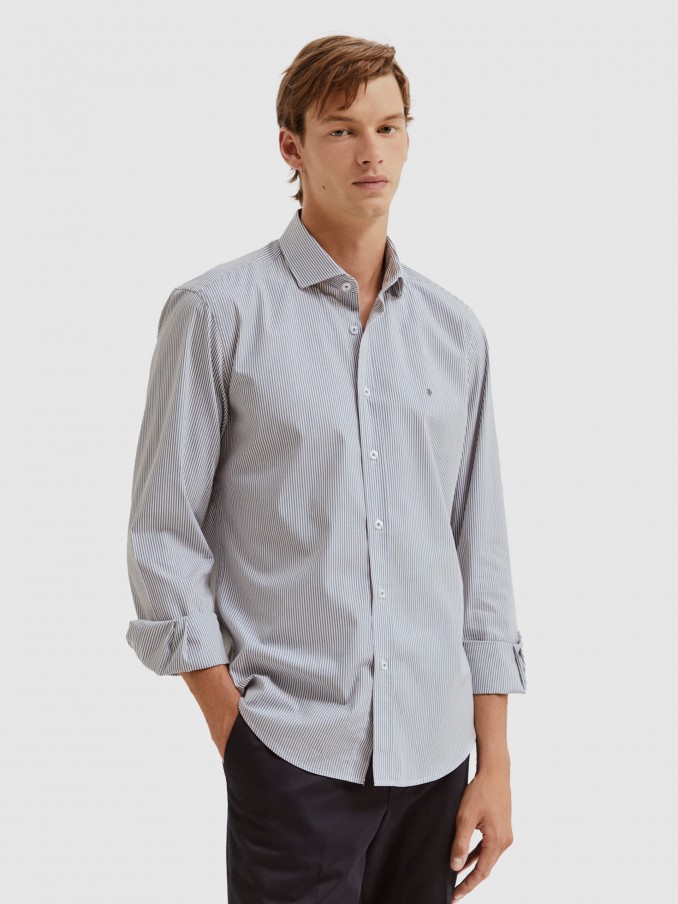 Camisa Hombre Raya Verde Lion Of Porches