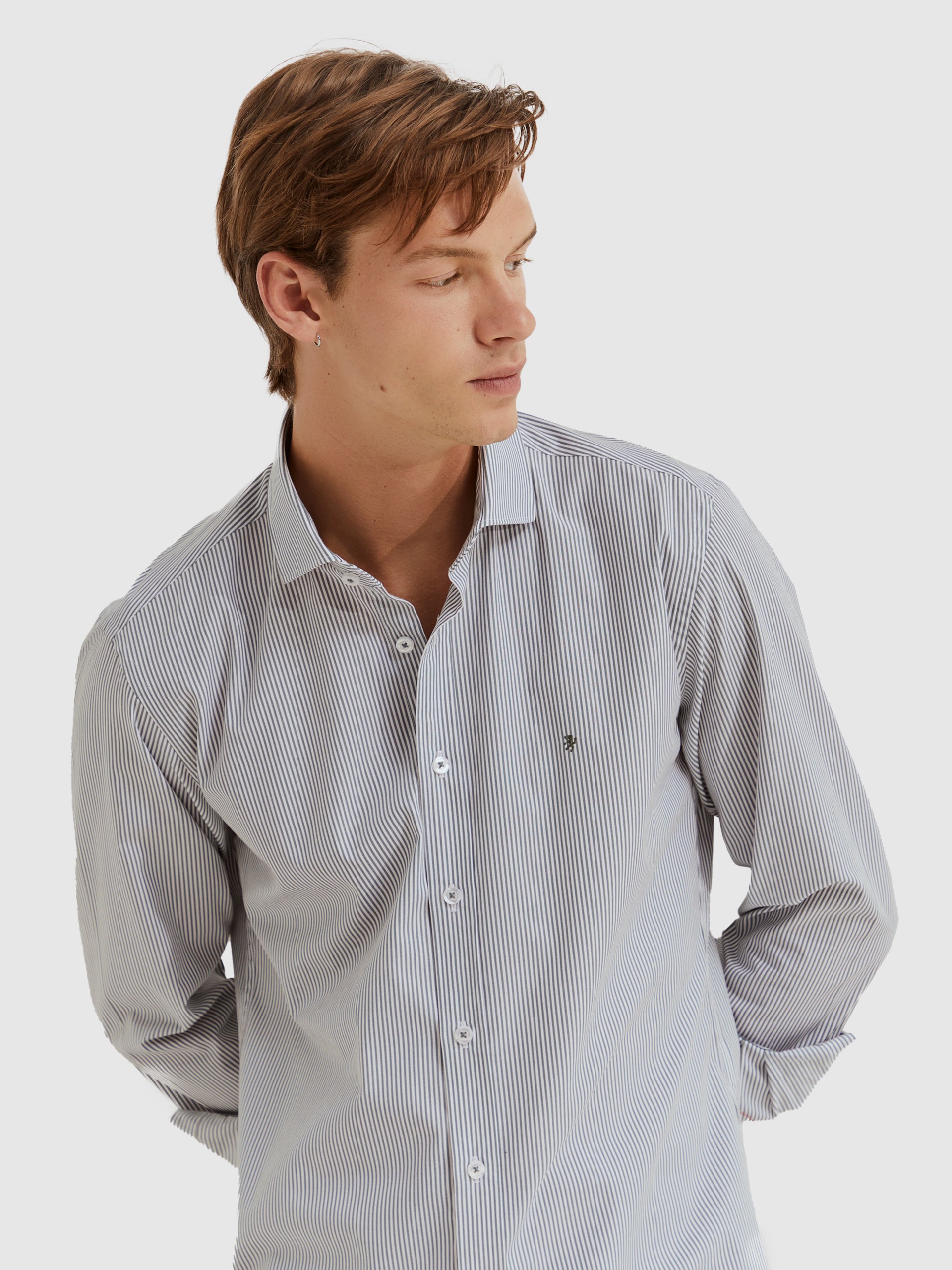 Shirt Man Green Stripe Lion Of Porches